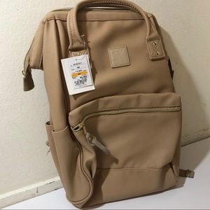 BNWT AUTHENTIC Pink Beige Anello Backpack AT-B1211